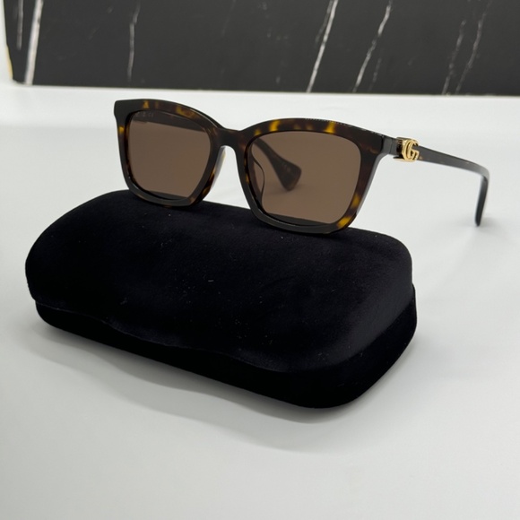 NEW GG1596SK 003 GUCCI HAVANA BROWN UNISEX GUCCI SUNGLASSES - Picture 2 of 13